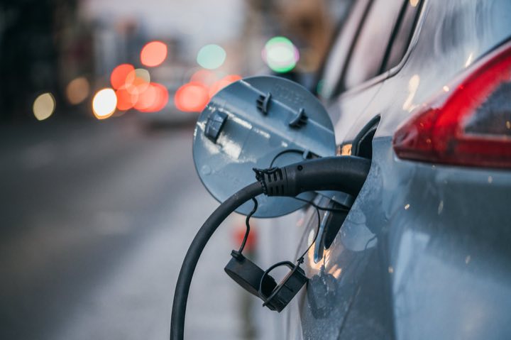 An electric vehicle charging